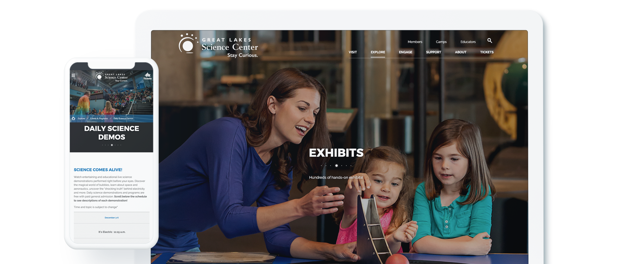 Great Lakes Science Center Website Design